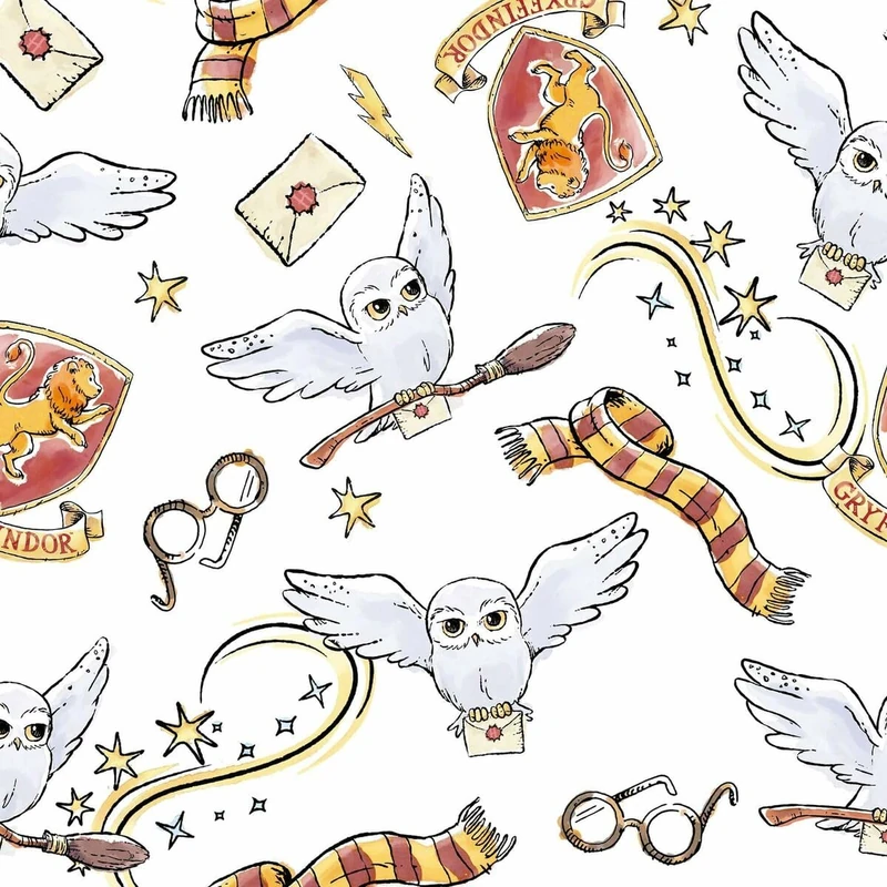 BELUM | Harry Potter Duvet Cover | Hedwig Model Duvet Cover | Duvet Cover with Buttons | 100% Cotton | Quality Duvet Cover | Duvet Cover (120 cm Bed (200 x 200 cm)) - Image 1