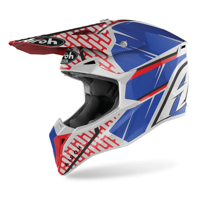Airoh Motorcycle Helmet Wraap Idol Red/Blue Gloss S