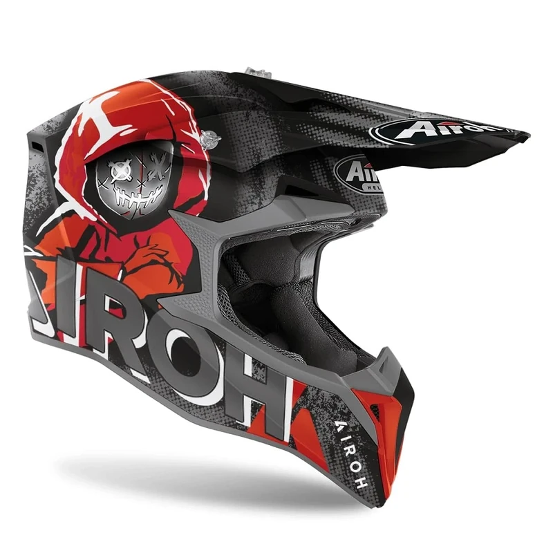 Airoh Motorcycle Helmet Wraap Alien Red Matt S