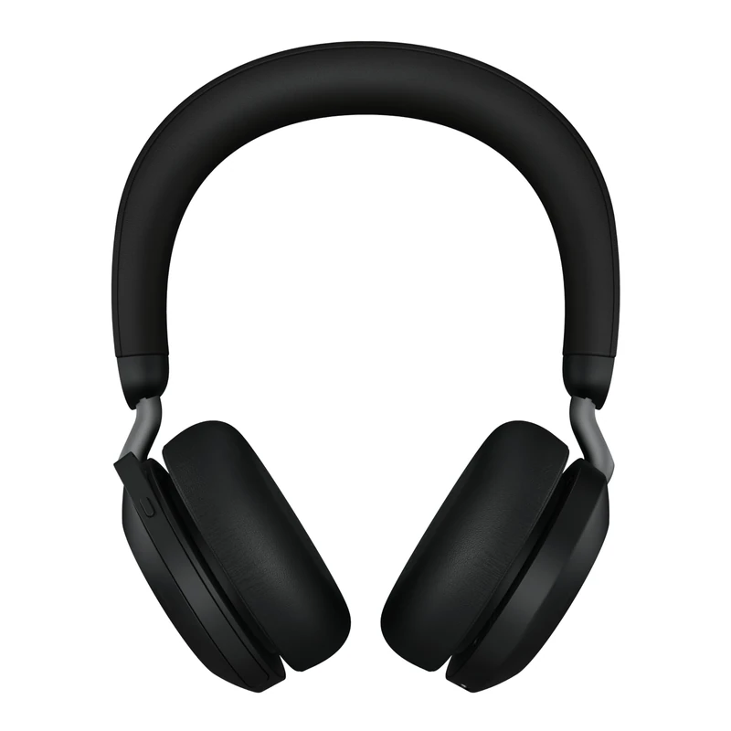 Jabra Evolve2 75 Wireless PC Headset with Charging Dock and 8-Mic Technology - Dual Foam Stereo Headphones with Advanced Active Noise Cancellation, USB-A Bluetooth Adapter and UC Compatibility - Black