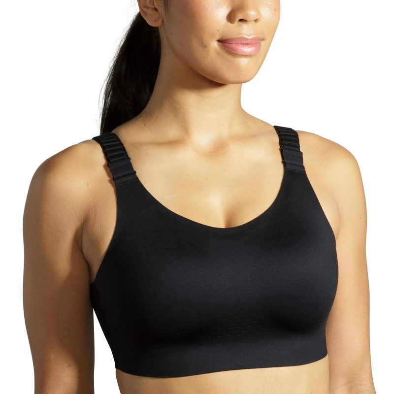 BROOKS Womens Dare Racerback Run 2.0 Sports Bra, Black, 4 EU