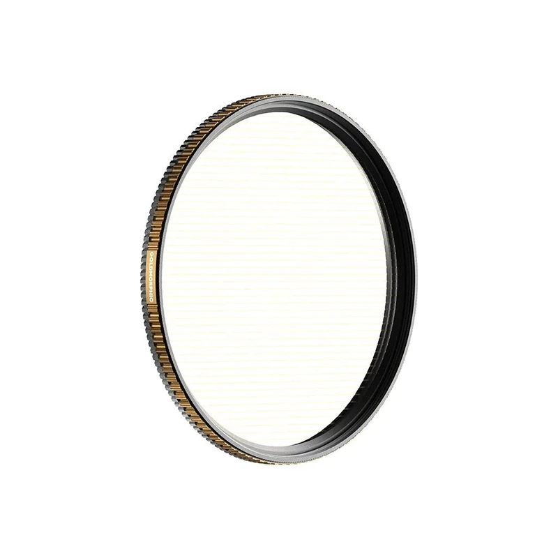 PolarPro - QuartzLine FX - GoldMorphic - Filter -82mm - streak filter - anamorphic streak flare effect - Brass Frame - Anti-scratch/anti-oil/hydrophobic coatings
