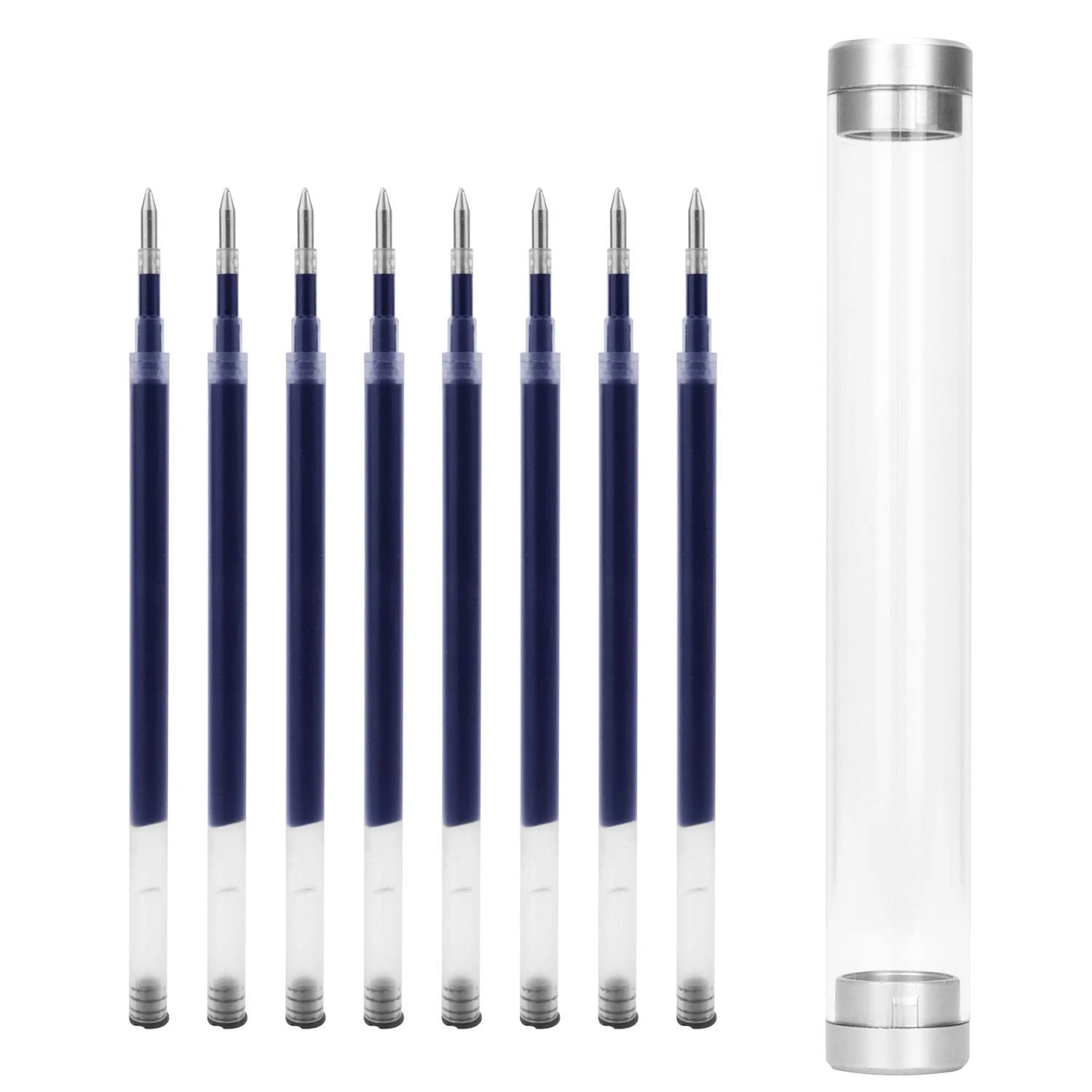 8Pcs Ballpoint Pen Refills for Men, Women, Executives, Business People, Office, School, Nice Executive Pen for Business People, Birthday Gift(Blue) (Blue Refill)