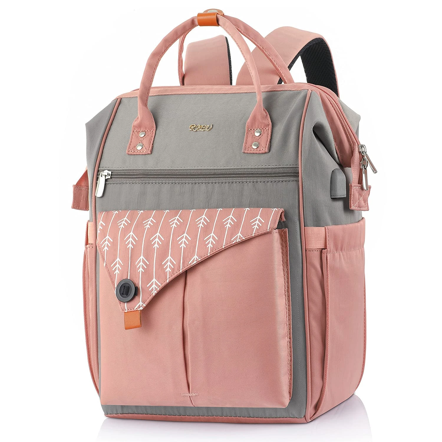 RJEU Backpack, School Backpack for Uni Leisure Job, Beautiful and Sophisticated Daypack with Laptop Compartment & Anti Theft Pocket, Waterproof Backpack Gifts for Mum Girl For Birthday, Hy58-pink