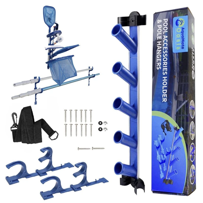 AquaMate Oasis Pool Accessory Holder - Rustproof Caddy Rack