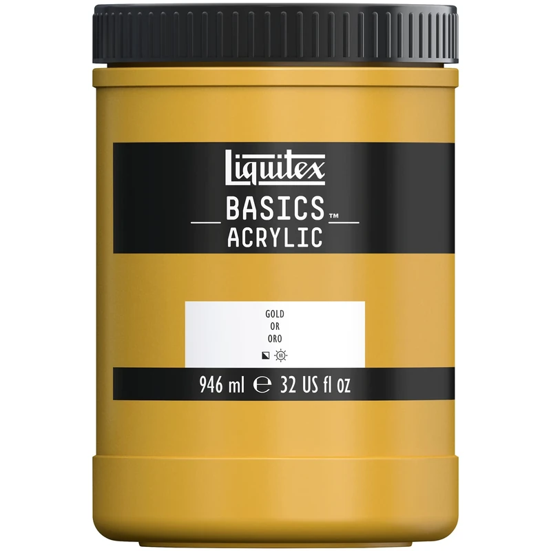 LIQUITEX Basics Acrylic Paint, Gold, 946 ml Pot