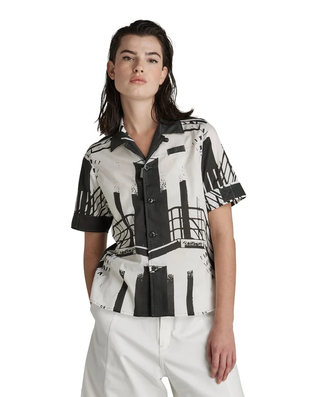 G-Star Women's Festival Shirt, Multicolour (papyrus building D21494-C317-D181), S
