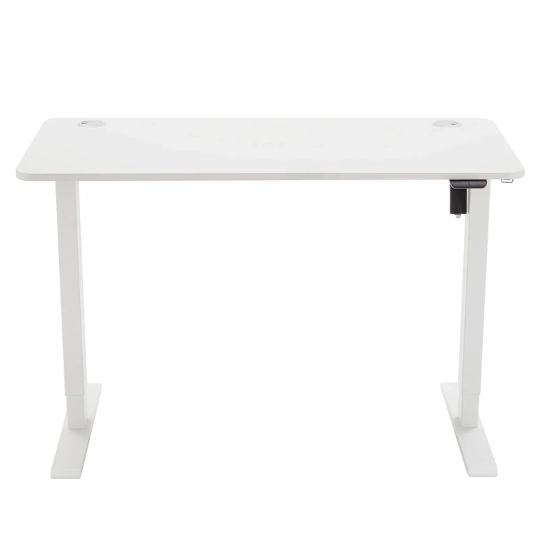 Amazon Brand - Movian Electric Height Adjustable Standing Computer Desk, Rectangular, White Top and Frame, 120 x 60 cm