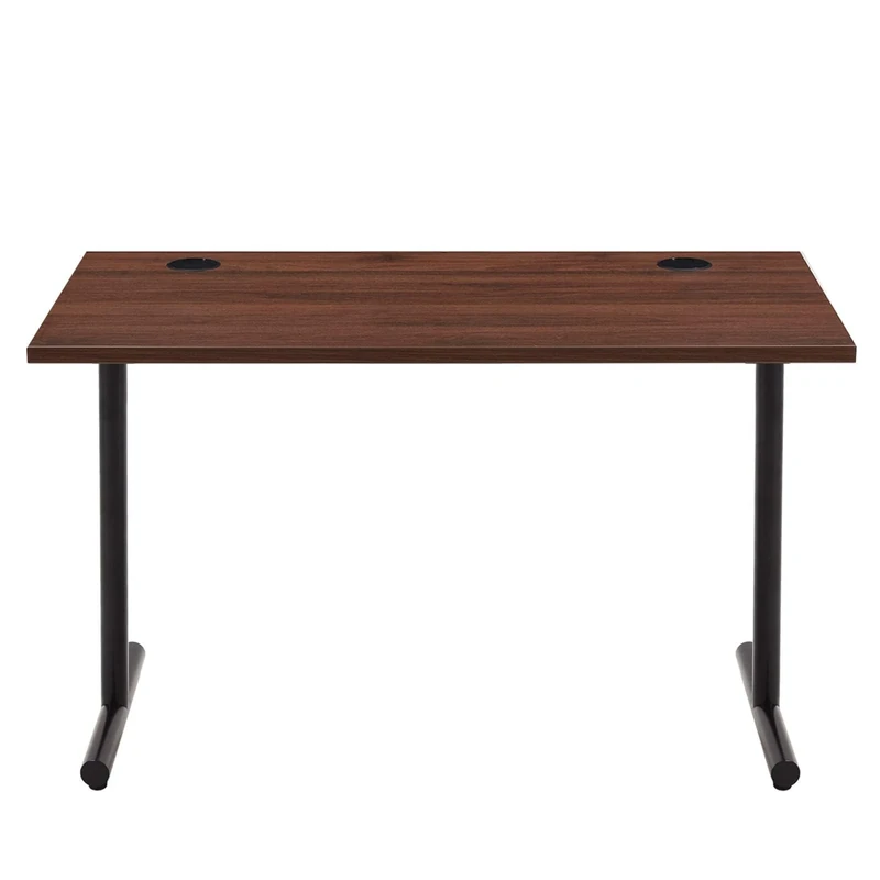 Amazon Basics Office Computer Desk, Walnut Desktop and Black Frame, Rectangular, Simple Assembly, 120 x 60 x 73.6 cm