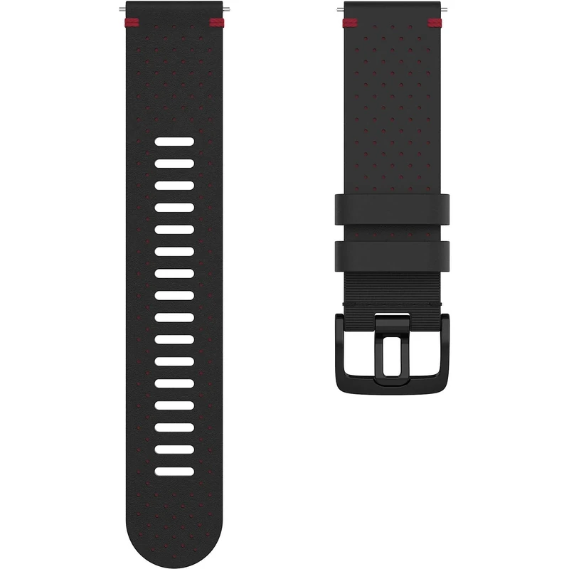Polar perforated leather wristband for 22mm compatible sportswatches (GritX, Vantage M & V2 series) - Image 1