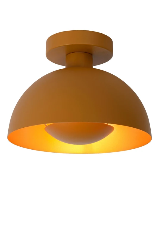 LUCIDE SIEMON - Flush Ceiling Light - Ø 25 cm - 1xE27 - Ocher Yellow