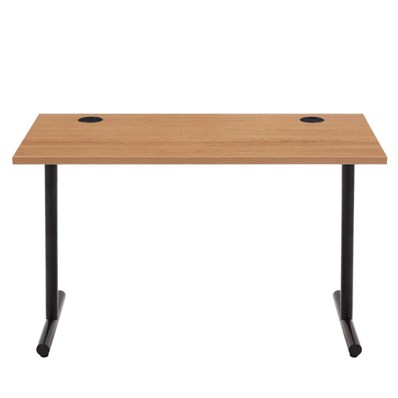 Amazon Basics Office Computer Desk, Beech Desktop and Black Frame, Rectangular, Simple Assembly, 120 x 60 x 73.6 cm