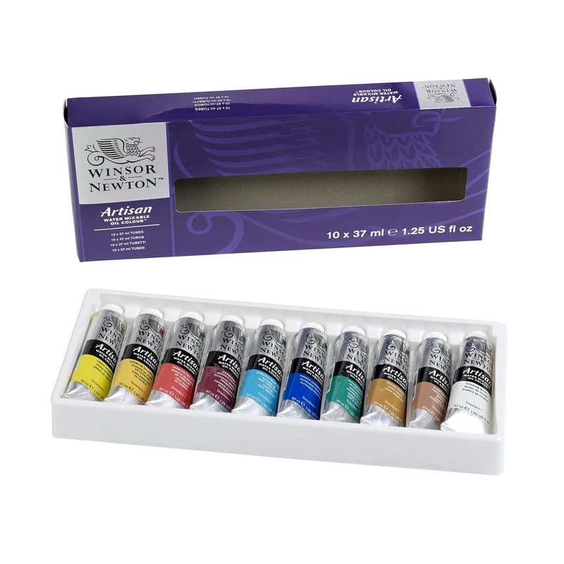 Winsor & Newton Artisan Water Mixable Oil Paint, Set of 10x37ml