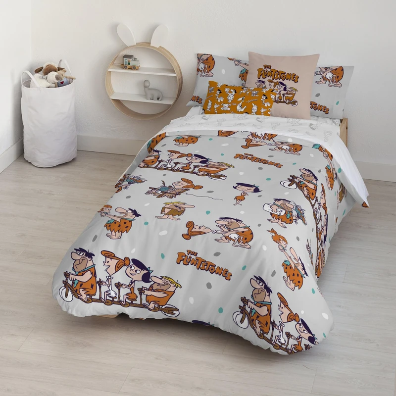 BELUM | Looney Tunes Duvet Cover | The Flintstones Model Duvet Cover with Buttons | Duvet Cover 100% Cotton | Duvet Cover (105 cm Bed (180 x 240 cm))