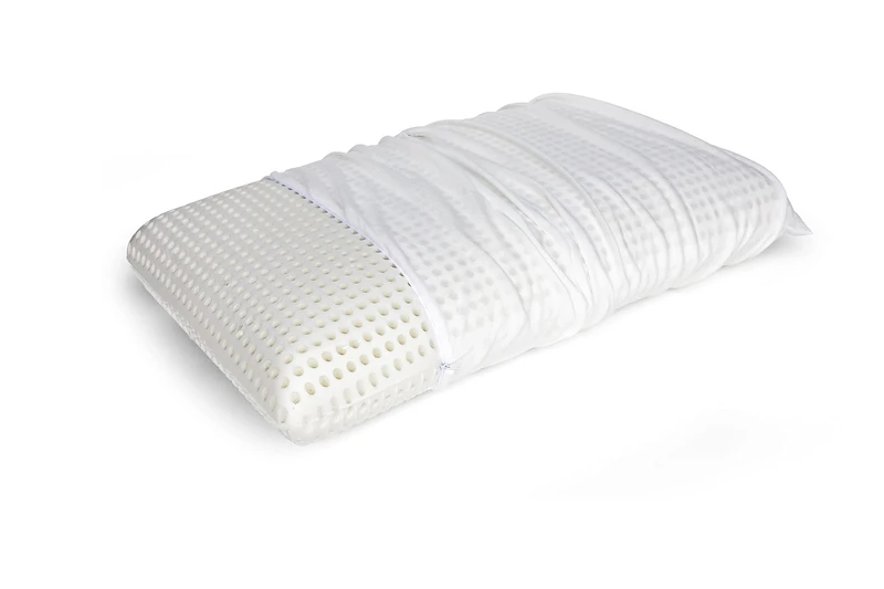 Talamo Italia - Talamo Italia Bed cushion, memory foam pillow, Made in Italy, Hypoallergenic, Ergonomic, Removable pillowcase, 1000 holes, Breathable, 70x40xh16cm.