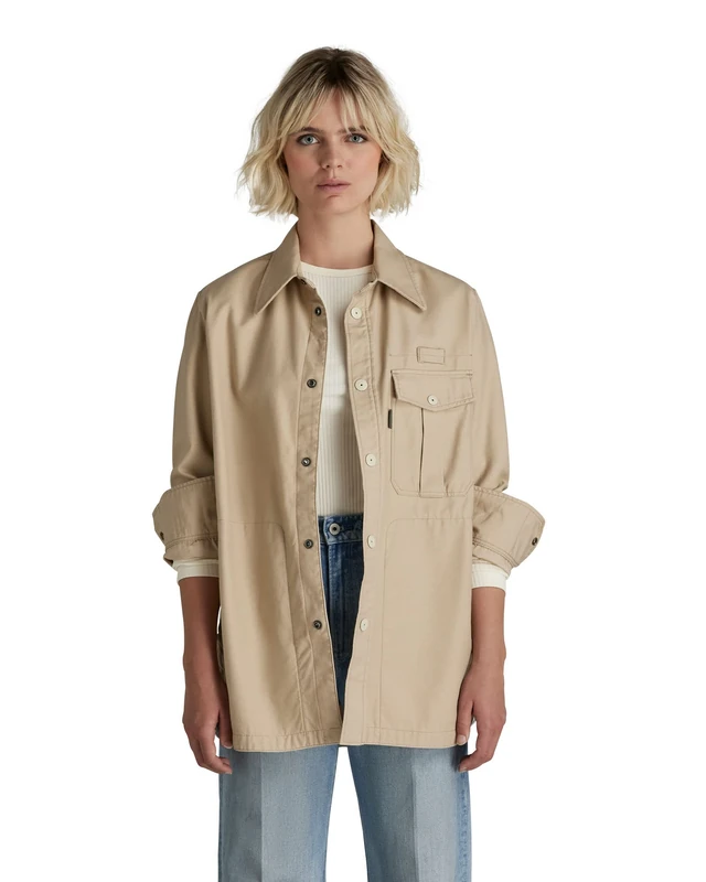 G-Star Women's Naval Collar Overshirt 2.0, Beige (westpoint khaki D21466-C960-C531), XS