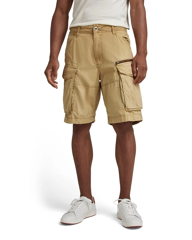 G-Star Men's Rovic Zip Relaxed Shorts, Beige (hemp vintage gd D08566-9740-D297), 30