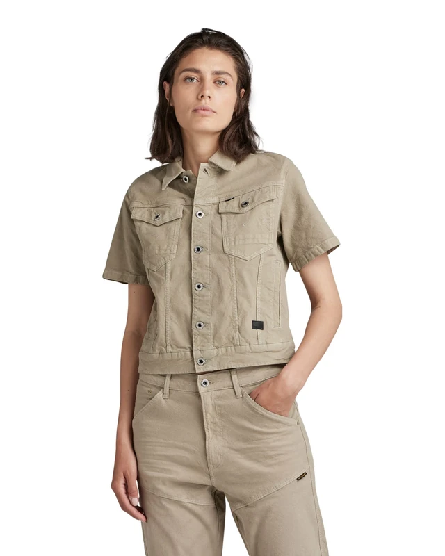 G-Star Women's Arc Jacket Short Sleeve, Multicolour (worn in berge gd D21402-D111-D129), M