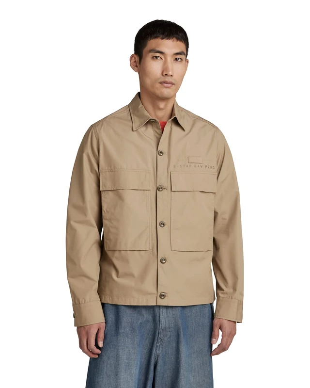G-Star Men's Unisex Pocketony Service Overshirt, Beige (tree house D21067-C973-C941), XL