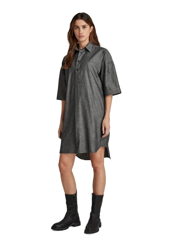 G-Star Women's Shirt Dress Short Sleeve, Black (jet black D21884-D105-A814), XS