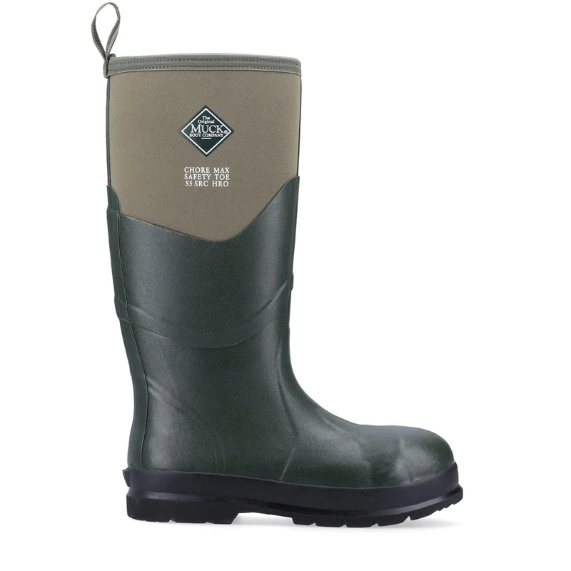 Muck Boots Unisex Chore Max S5 Safety Waterproof Wellington, Moss, 7 Green