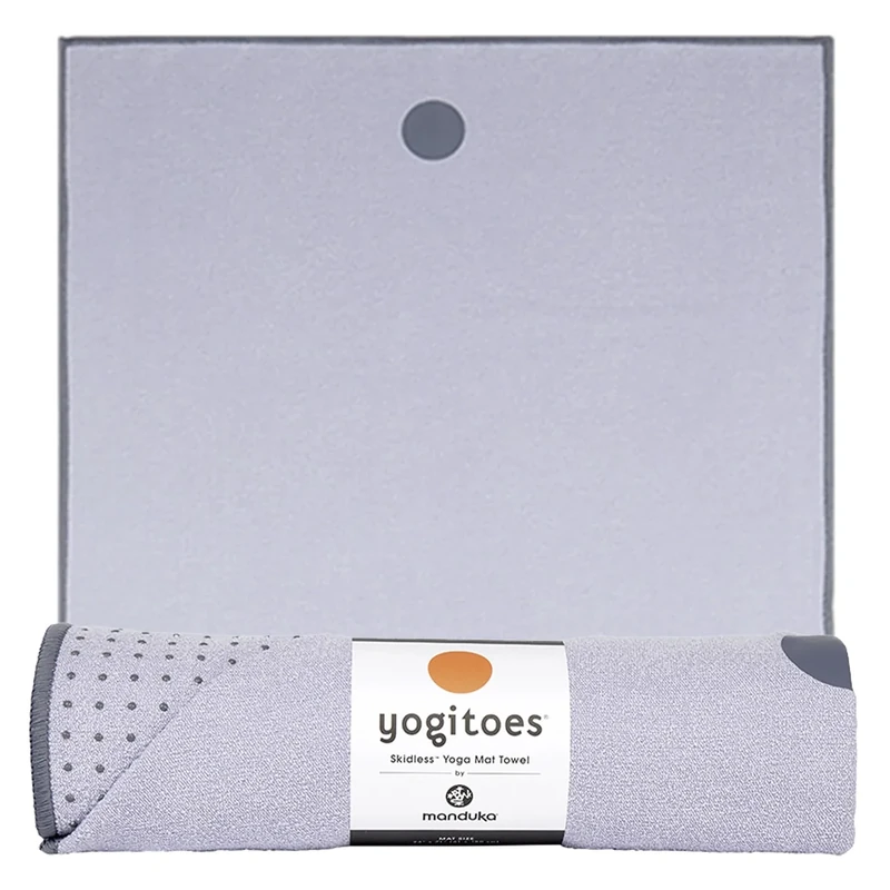 Manduka Yogitoes Yoga Mat Towel - Lightweight, Quick Drying Microfiber, Non Slip Skidless Technology, Use in Hot Yoga, Vinyasa and Power, 71 Inch (180cm), Lavender