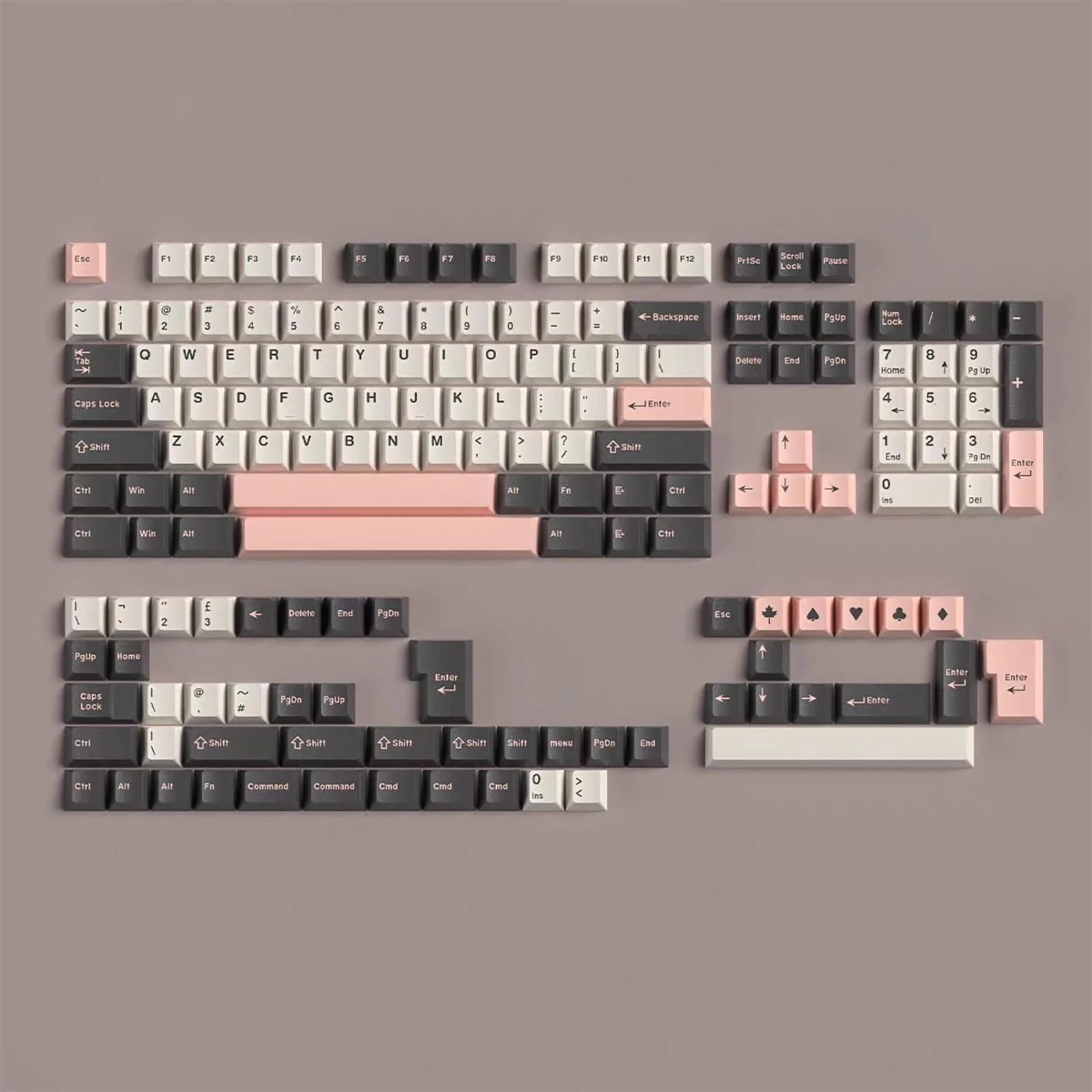 163 Keys Doubleshot Keycaps Cherry Profile Olivia Keycap Set Fit for 60% 65% 75% 95% Cherry Mx Switches Mechanical Keyboard Alice Keyboard