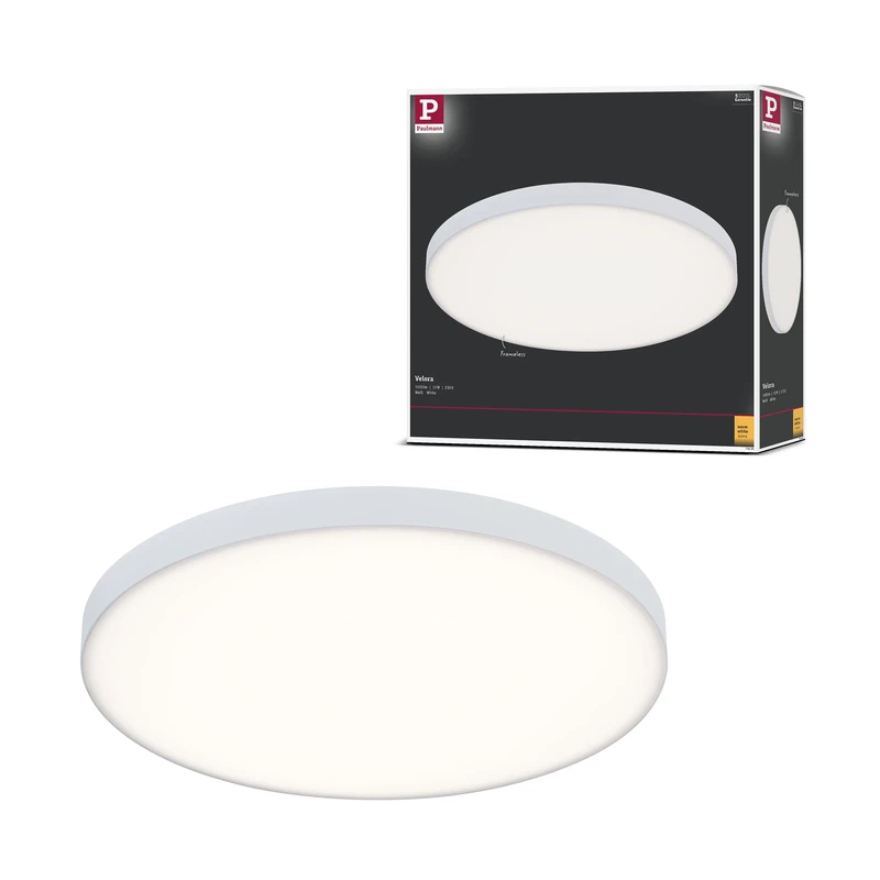 Paulmann 79890 LED panel Velora round 300mm 1500lm 3000K White round ceiling luminaire Metal