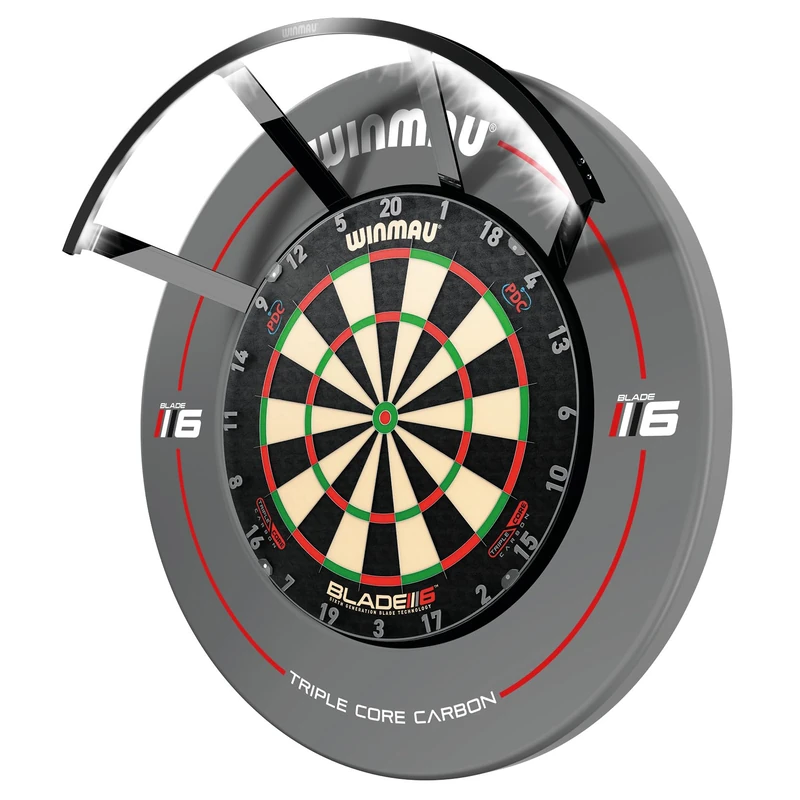 WINMAU Polaris Dartboard Light - Sleek Black Design - 120 Degree Dart Board Light with Magnetic Attachment - Compatible with All Dartboards - Professional Darts Accessories