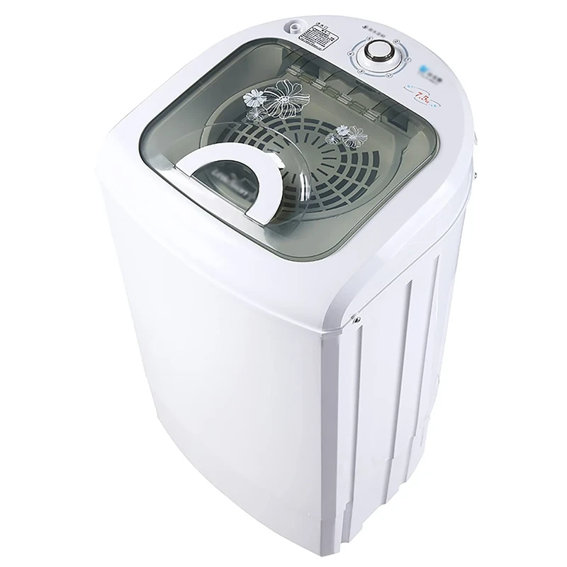 Portable 2-in-1 Washing Machine & Spin Dryer - Automatic Camping Washer, 7.5KG Top Loading, Timing Function, Energy/Water-saving, Easy Operation