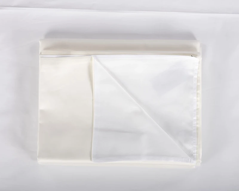 LENZUOLISSIMI - Duvet Cover in Cotton Satin 300 Thread Count Single 155x200+50 cm Made in Italy - White