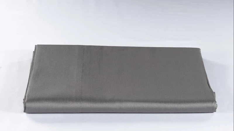 Lenzuolissimi Satin Cotton Fitted Sheet 80x200 cm - Gunmetal Grey