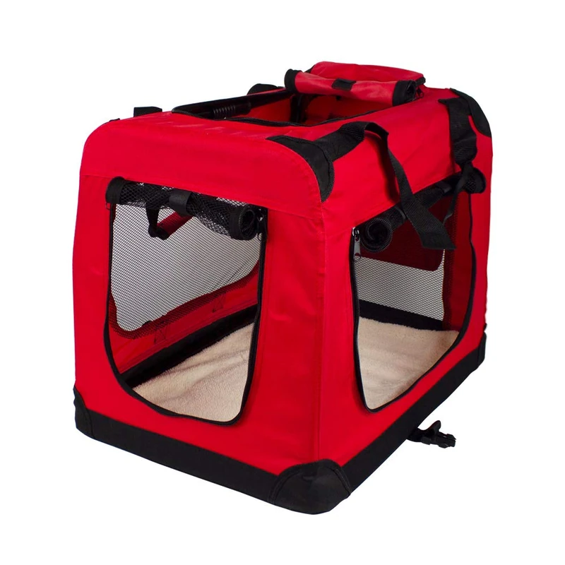 Mobiclinic Balu Pet Carrier Size S - Foldable Red 8 kg - Image 1
