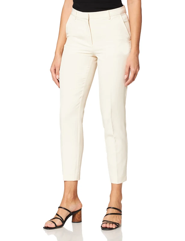 ICHI Women's IXLEXI PA3 Dress Pants, 121403/cloud Dancer, 38 - Image 1