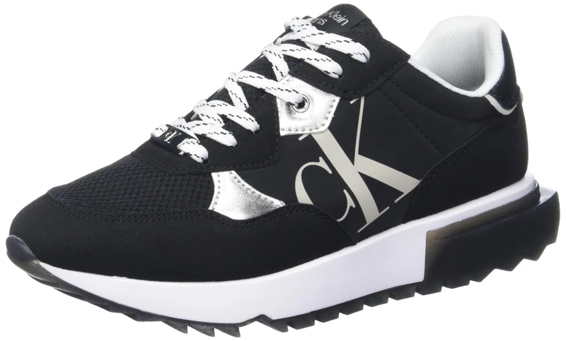Calvin Klein Magalee Women's Retro Lace Up Sneakers - Black - Image 1