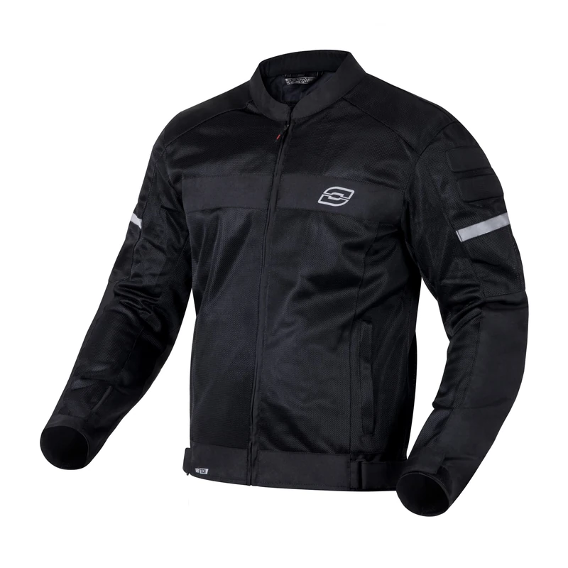 OZONE MOTO Dart Motorcycle Jacket Men | Textile | Summer | Elbow and Shoulder Protectors Level 1 | Mesh Ventilation Panels | Reflective elements