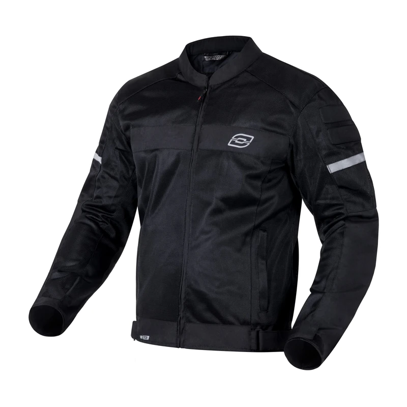 OZONE MOTO Dart Motorcycle Jacket Men | Textile | Summer | Elbow and Shoulder Protectors Level 1 | Mesh Ventilation Panels | Reflective elements