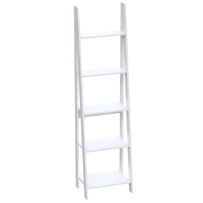 Vida Designs - Bristol 5-Tier Step Ladder Bookcase, 46 x 38.5 x 175.5 cm, White
