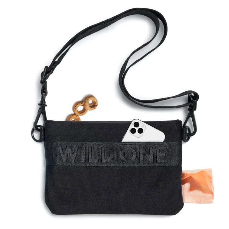 Wild One Treat Pouch - Recycled Knit -Black