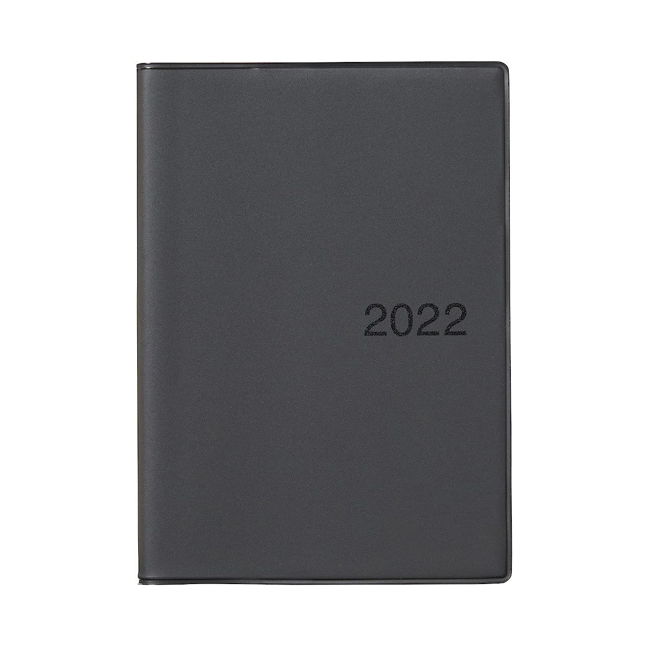 MUJI Monthly/Weekly Schedule Book 2022 A6 Size Dark Gray Beginning December 2021 Polyvinyl Chloride Cover Planner Scheduler