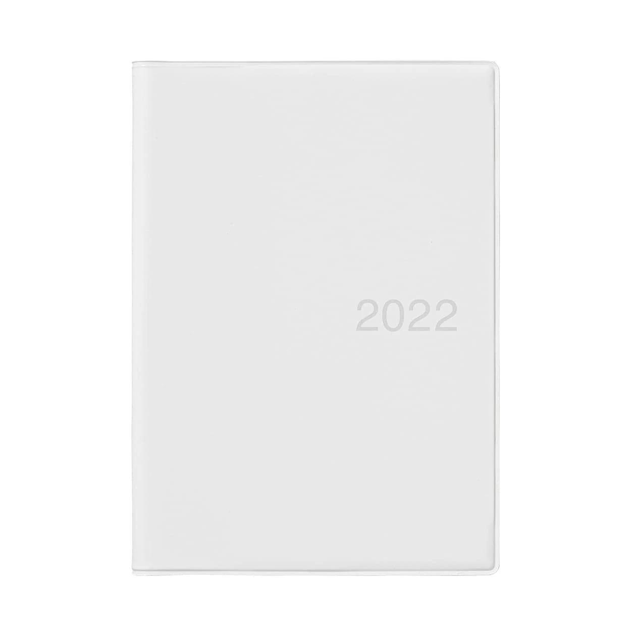 MUJI Monthly/Weekly Schedule Book 2022 A6 Size White Gray Beginning December 2021 Polyvinyl Chloride Cover Planner Scheduler