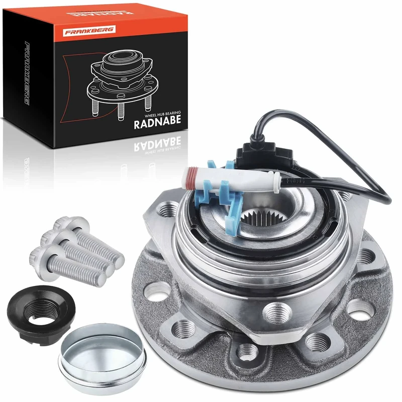 Frankberg 1x Wheel Bearing Hub Wheel Hub Front Axle Compatible with Astra H Zafira B Zafira/Zafira Family B Astra MK V (H) Zafira MK II 2004-2015 93178652