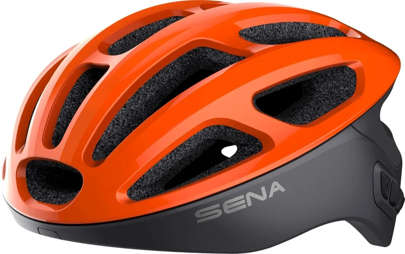 Sena R1 Smart Cycling Helmet (Electric Tangerine, L)