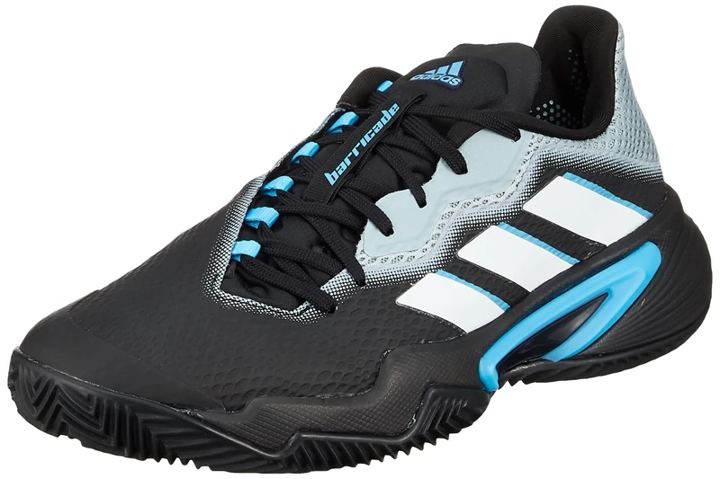 adidas Men's Barricade M Clay Tennis Shoes, Black Blue, 7.5 UK