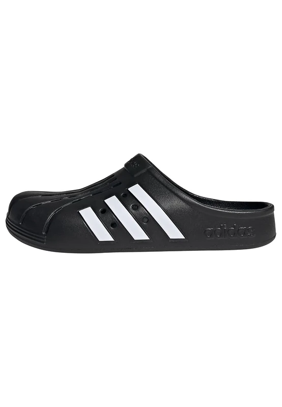 adidas Unisex Adilette Clogs, Core Black/Cloud White/Core Black, 4 UK
