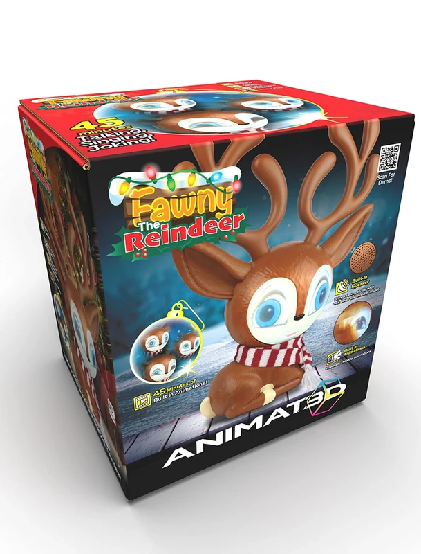 ANIMAT3D Fawny Talking Animated Reindeer with Built in Projector & Speaker Plug'n Play - Image 1