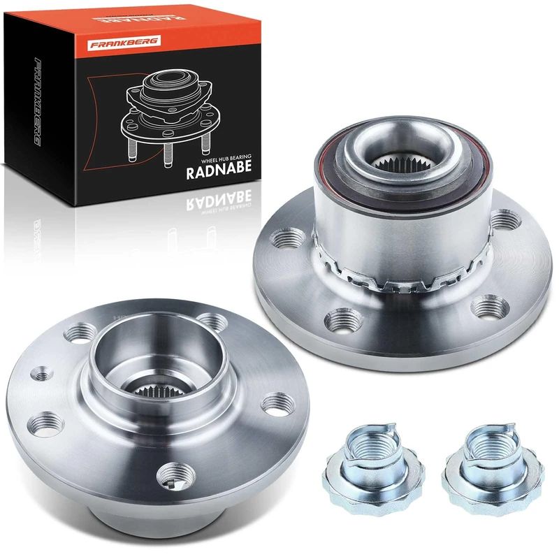 Frankberg 2x Wheel Bearing Hubs Front Compatible with A1 2010-2021 Ibiza 2002-2021 Toledo IV KG3 2012-2019 Fabia 1999-2021 Rapid NH1 NH3 2012-2019 Polo 9N_ 2001-2009 Replace# VKBA3569