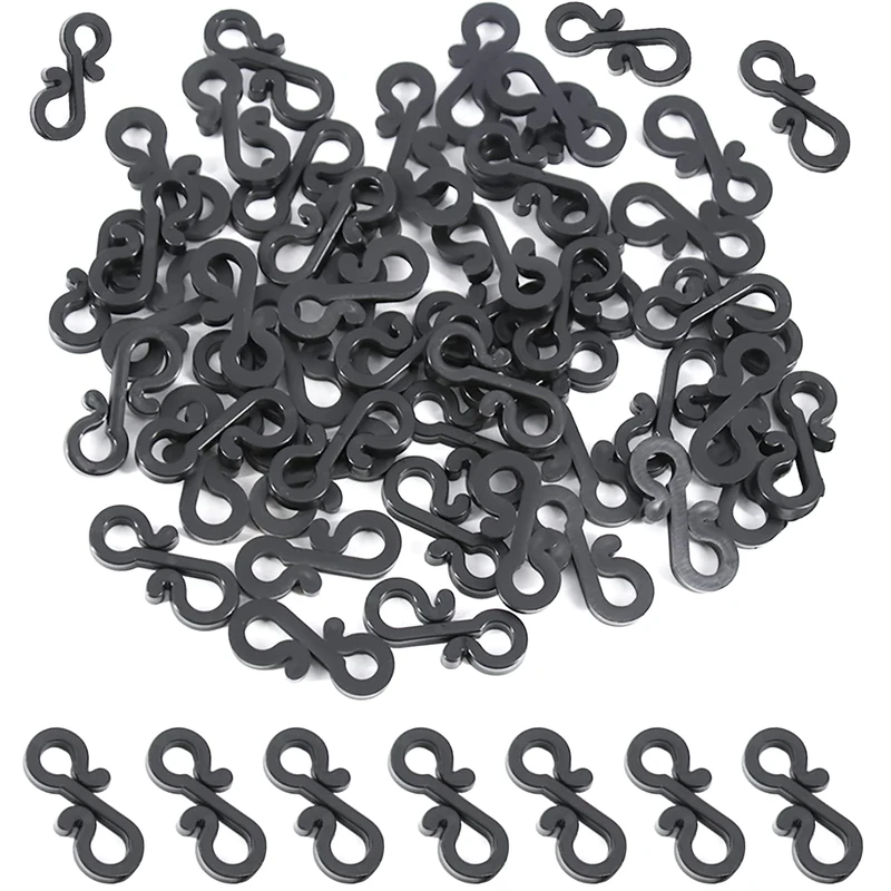 QISF 50 Pcs Gutter Hooks | Christmas Light Clips | Outdoor String Lights Hanging Clips Hooks | Mini S Clips Hangers | Durable Weatherproof | for Xmas Icicle Fairy String Lights Decoration