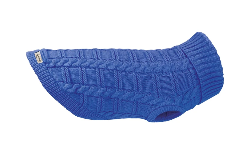 Record - Molly Dog Sweater. High Neck Spiked Dog Sweater for Romantic and Elegant Style, Leash Hole and Machine Washable | Blue, 7XL - Image 1