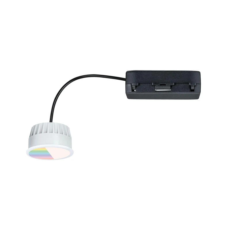 Paulmann 93075 LED Recessed Light Module Smart Home Zigbee RGBW 400 lm 51 mm Round i1 x 5.2 Watt Dimmable Satin Plastic 2700 K Coin, 5.2 W - Image 1